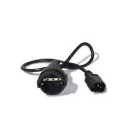 APC - Power cable - CEE 7/7 (SCHUKO) (F) - IEC 320 EN 60320 C14 (M) - 0.6 m - black  AP9880, image 