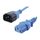 Lindy Power extension cable 1m blue | 30471 Lindy Power extension cable 1m blue | 30471