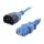 Lindy Power extension cable 50cm Blue| 30470 Lindy Power extension cable 50cm Blue| 30470