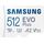 Samsung EVO Plus 2024 R160 microSDXC 512GB Kit, UHS-I U3, A2, Class 10 MBMC512SAEU Samsung EVO Plus 2024 R160 microSDXC 512GB Kit, UHS-I U3, A2, Class 10 MBMC512SAEU