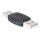 Delock - USB gender changer - USB (M) to USB (M) - black | 65011