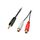 Lindy Premium - Audio adaptor - 0.08 mm² - RCA x 2 (F) to | 35678