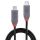 Lindy 0.8m USB4 240W Type C Cable, 40Gbps, Anthra Line 36956