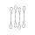 LINDY - Cable retention tether - 25 cm (pack of 4) | 40774