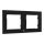Shelly - Mounting frame - wall - 2 gangs - black | Shelly_WF_2_s