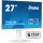 iiyama ProLite monitor, 27"  2560x1440 (WQHD) 1m white