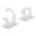 Delock - Cable holder - white (pack of 10) | 60250