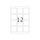 HERMA Removable labels A4, 60 x 60 mm, white