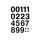 Numbers 33 mm 0-9 weatherproof film black 2 sheets