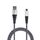 2GO USB-A to Micro-USB Cable 1m Nylon Silver