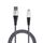 2GO USB-A to USB-C Cable 1m Nylon Silver
