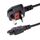 StarTech.com Laptop Power Cord 3 Slot for UK / BS-1363 to C5 Clover Leaf / Power cable  2m moulded black United Kingdom