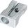 M+R 0201 Silver Metal Wedge Pencil Sharpener