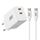 EFB G452CE 45W GaN Dual USB-C Charger with 2 m Cable White