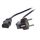 EFB EK504.1V2 Power Cord Schuko 90 to C13 1m Black