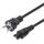 Manhattan EU Power Cable C5 to CEE 7/7, 1m, Black