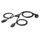 Equip 112220 black Schuko CEE 7/7 (90°) to 2x C13 power cable 1.8 m
