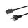 Equip 112111 black Schuko CEE 7/7 (180°) to C13 power cable 3 m