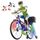 JAMARA Bicycle with Sound Moving Toy, Blue, Music & LED Lights, Ages 6+