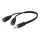 Equip 147941 13cm 3.5mm Male to Dual Female Audio Splitter, Black