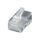 Equip 121151 Unshielded RJ45 8P8C Plug for Flat Cable, Transparent, 100-Pack