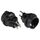 Good Connections PA-4502S Black Type B NEMA 5 15P to Type F Power Adapter