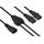 kabelmeister SK1436-S020 Black C14 to Dual C13 Y Power Cable 2m