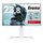 White iiyama G-Master GB2471HSU-W1 23.8-inch Fast IPS240Hz monitor with adjustable stand, front and angled views