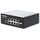 Intellinet 508278 industrial managed switch, eight Gigabit PoE+ RJ45, two empty SFP slots and separate console port, black and silver housing