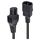 Lindy 30401 Black 1m IEC C14 Male to IEC C15 Female Mains Extension Cable