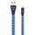 2GO 795536 USB-A and 8-pin Lightning cable with transparent body, blue illumination and black housings