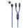2GO DUO 797366 blue cable with USB-C or USB-A source and two USB-C device plugs
