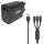 2GO 797257 black mains charger and detachable 3-in-1 cable set