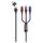 2GO 797361 multicolour cable with USB-C/USB-A input and Lightning, USB-C and Micro-USB tips