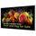 Philips 43BDL5050D commercial display at an angle; promotional fruit and vegetable artwork is illustrative.