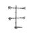 LogiLink Quad Monitor Desk Stand Stand for 4 LCD BP0046
