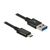 DeLOCK Premium USB Type A (M) to USB-C 1m black  83983