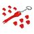 LogiLink LAN port blocker transparent red (pack of MP0042