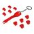 LogiLink LAN port blocker transparent red (pack of MP0042