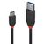 Lindy Black Line - USB cable - USB Type A (M) to USB-C (M | 36914