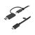 StarTech.com 3ft (1m) USB C Cable w/ USB-A Adapter Don | USBCCADP