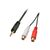 Lindy Premium - Audio adaptor - 0.08 mm² - RCA x 2 (F) to | 35678