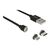 Delock - USB cable kit - USB 2.0 - 2.4 A - 1.1 m - black | 85723