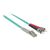 Intellinet Fibre Optic Patch Cable, OM3, ST/LC, 1m, Aqua | 751117