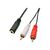 Lindy Premium Audio adaptor 0.08 mm² stereo mini jack (F) 35677