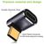 Techly USB-C Adapter Male Female Angled 90 40Gbps 4K and 8K