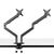 HAGOR HA - Mounting kit - articulating dual arms - for 2 L | 8716