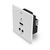 Lindy 70m Cat.6 HDMI 4K60 IR & RS-232 HDBaseT UK Wall Pla | 38347