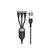 Conceptronic ETTA05B15 USB 3-in-1 PD 3.0 60W Charging Cable 1.5M,