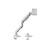 Equip 17"-49" Heavy-Duty Monitor Desk Mount Bracket, White 650181